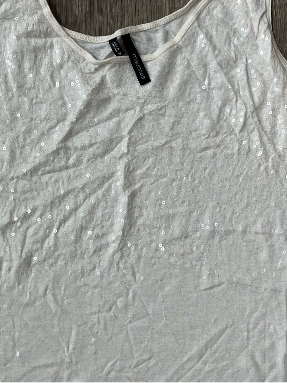 Maurices White Sequin Tank